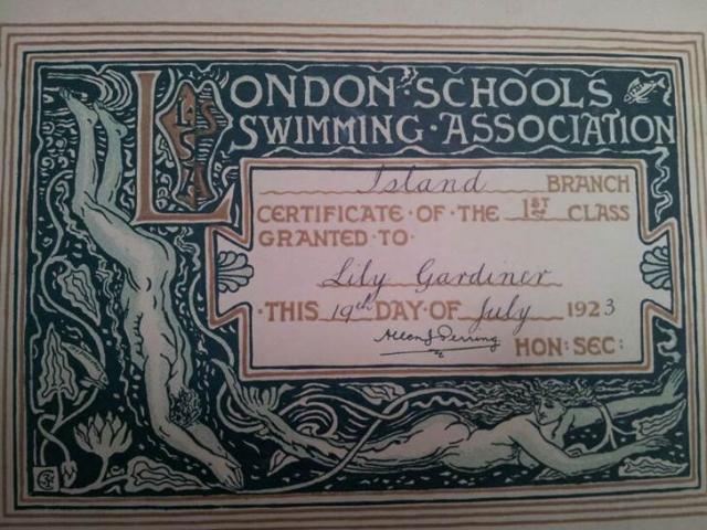 Lily Gardiner Certificate